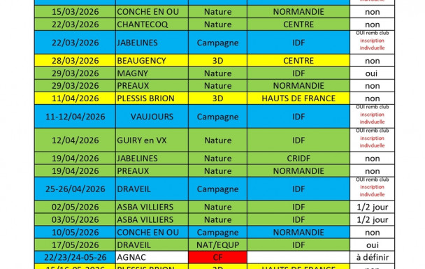 DIVERS CONCOURS 2026